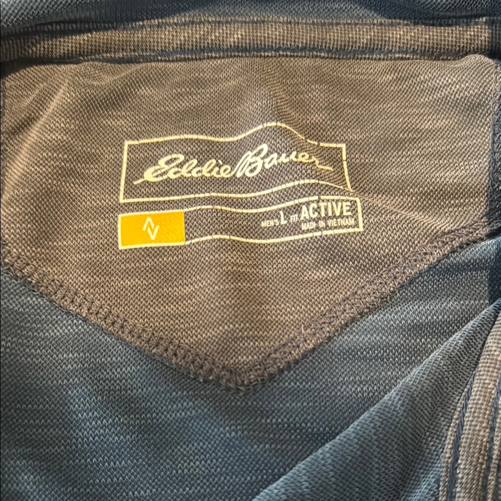 Eddie Bauer Men's Blue Active Fit Polo Shirt. Size Large - Picture 3 of 3